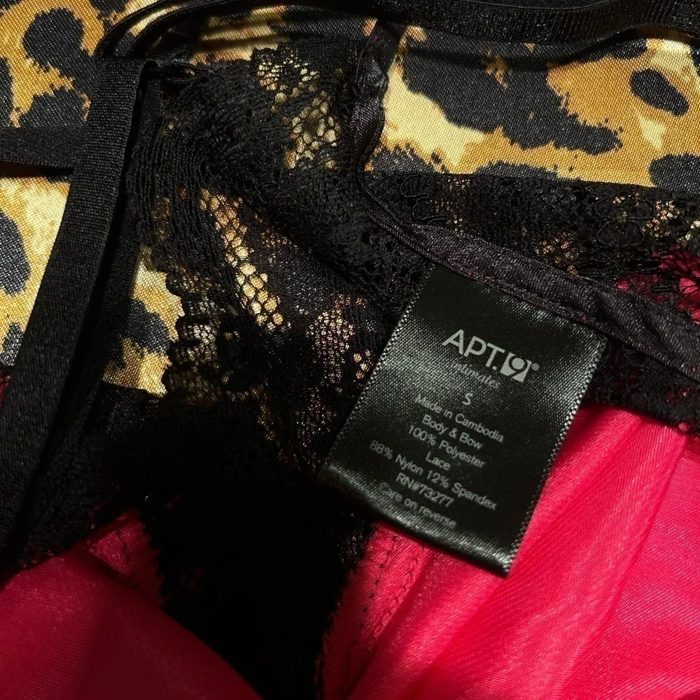 Apt. 9 Hot Pink & Black Lace Satin Slip
